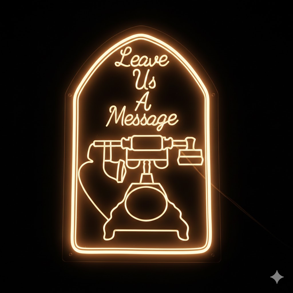 Audio Guest Book - Wedding Neon Sign by Say It Bright Audio Guest Book LED neon wedding sign in warm white - available to buy or hire UK